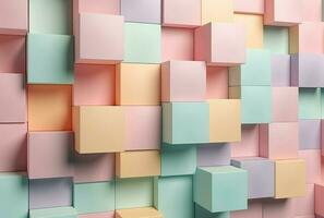 pastel colorida blocos papel de parede. gerar ai foto