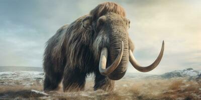 deslumbrante detalhe realista mamute representação. ai generativo. foto