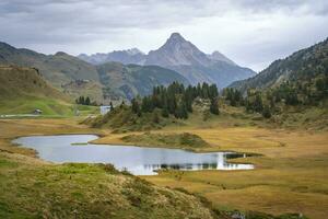 panorama, paisagens, Kalbelese, Hochtannberg, Alpes, Áustria foto