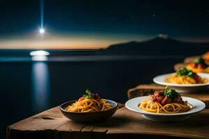 a Comida do a estrelas. gerado por IA foto