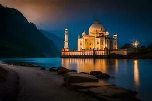 a taj Mahal, Índia. gerado por IA foto