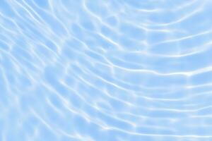 abstrato transparente água sombra superfície textura natural ondulação em azul fundo foto