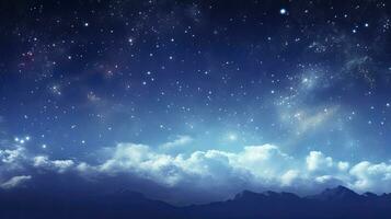 leitoso caminho galáxia e natural iluminação dentro a noite céu. ai gerado foto