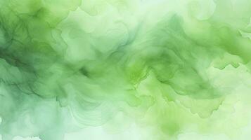 verde aguarela textura a abstrato fundo. ai gerado foto