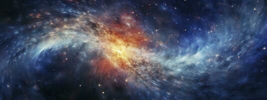 estelar espiral galáxia no meio a estrelado profundidades do espaço. ai gerado foto