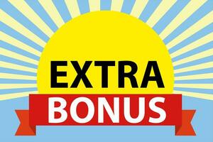 extra bônus. bandeira extra bônus. venda e promoção Projeto elemento com livre prêmio. foto