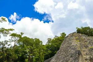 coba Maya ruínas nohoch mul pirâmide dentro tropical selva México. foto