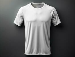 profissional branco em branco camiseta ai gerado foto