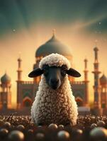 eid Mubarak tradicional islâmico festival religioso fundo ai gerado foto