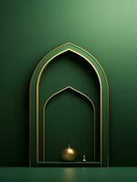 islâmico Ramadã cumprimento cartão Projeto com islâmico fundo composição ai gerado foto