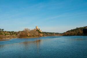 imagem do almourol castelo, dentro Portugal foto