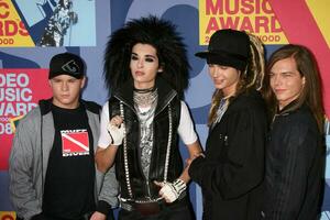 Tokio hotel A chegar às a vídeo música prêmios em mtv às supremo estúdios dentro los angeles ca Em setembro 7 2008 foto