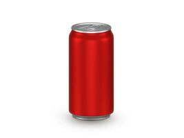 vermelho alumínio latas em branco fundo foto