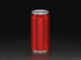 vermelho alumínio latas em Preto fundo foto