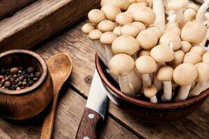 cogumelos para cozinhando foto