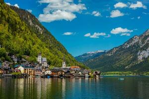 famoso Hallstatt Vila dentro Áustria foto