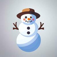 ai gerado boneco de neve grampo arte ícone adesivo Natal decoração simples fundo foto