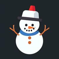 ai gerado boneco de neve grampo arte ícone adesivo Natal decoração simples fundo foto