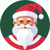 ai gerado santa claus grampo arte ícone adesivo Natal decoração simples fundo foto