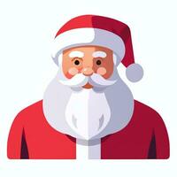 ai gerado santa claus grampo arte ícone adesivo Natal decoração simples fundo foto