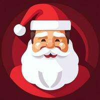 ai gerado santa claus grampo arte ícone adesivo Natal decoração simples fundo foto