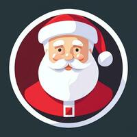 ai gerado santa claus grampo arte ícone adesivo Natal decoração simples fundo foto