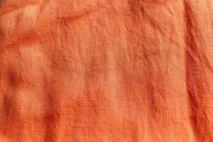 fundo de textura de tecido de linho laranja