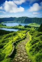 lindo panorama do Açores ilhas ai gerado foto