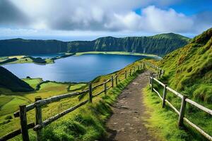 lindo panorama do Açores ilhas ai gerado foto