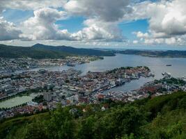a cidade do Bergen dentro Noruega foto