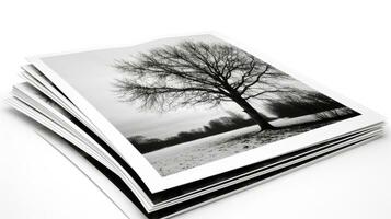 conjunto do foto coleção impressões Preto e branco isolado em branco fundo. ai gerado