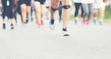 borrão de movimento da maratona foto