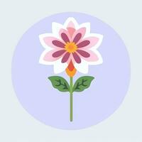 ai gerado flor ícone grampo arte avatar adesivo decoração simples fundo foto