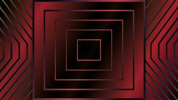 uma vermelho e Preto fundo com uma quadrado dentro a meio, abstrato fundo com quadrados e linhas. vetor ilustração foto