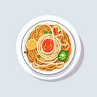 ai gerado ramen macarrão retrato avatar grampo arte jogador ícone adesivo decoração simples fundo foto