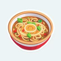 ai gerado ramen macarrão retrato avatar grampo arte jogador ícone adesivo decoração simples fundo foto