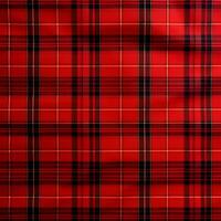 ai gerado vermelho xadrez tartan fundo. desatado tecido textura. foto