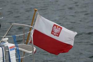 bandeira Polônia mar foto