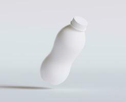 leite plástico garrafa branco cor e realista textura Renderização 3d foto