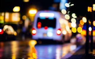 ai gerado crepúsculo chuva capturando a cintilar do urbano vida dentro a chuva ai gerado foto