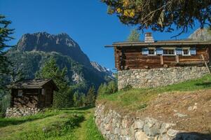 les granges,vallorcine,alta Sabóia, França foto