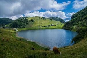 lago Bretaye, vaud, suíço foto