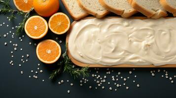 torrada pão laranja doce sobremesa ai gerado foto