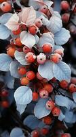 Castanho folhas em inverno ai gerado foto