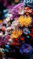 ai gerado oceano debaixo água com coral recife foto