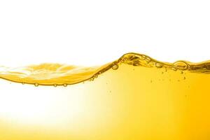 óleo onda fundo, amarelo líquido, e bolhas em branco fundo. foto