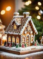 foto do a Natal pão de gengibre casa biscoitos ai gerado