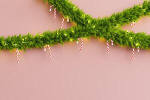 guirlandas de natal com doces pendurados foto