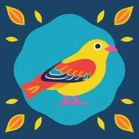 ai gerado colorida pássaro logotipo avatar grampo arte ícone adesivo decoração simples fundo foto