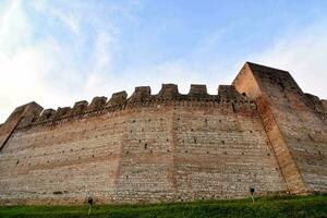 a parede do a castelo do siena, Itália foto